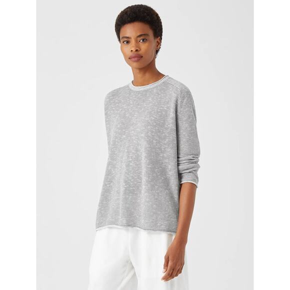 Eileen Fisher Organic Cotton Linen Slub Top - Picture 1 of 6